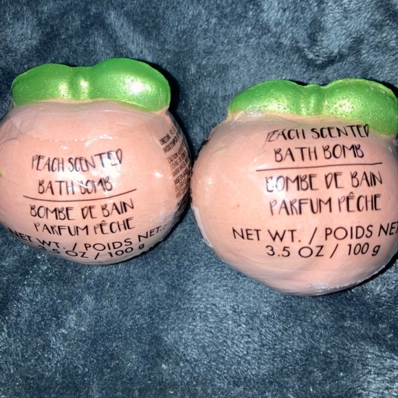 5/$20 B•Pure Set of Two “Georgia” Peach Shaped Scented Bath Bomb - Picture 2 of 10